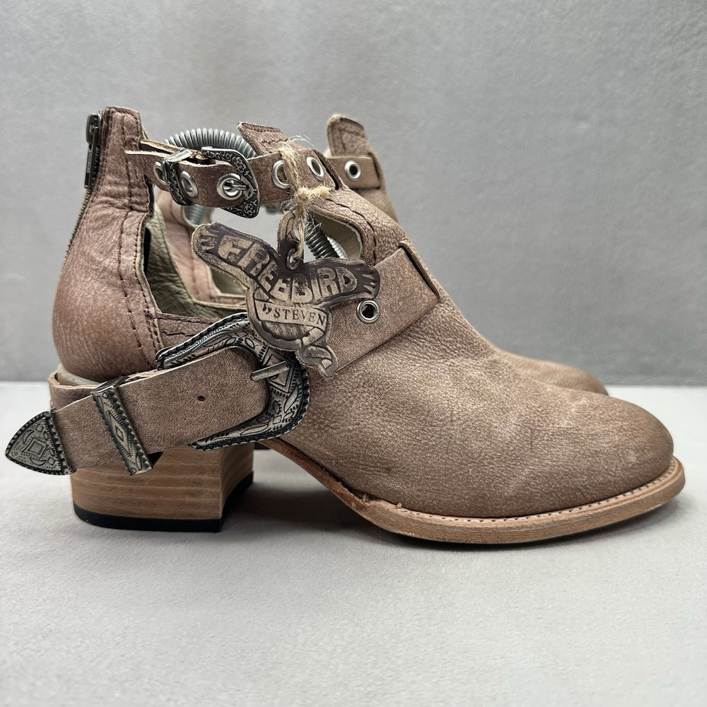 Freebird by Steven Carsen Womens Size 10 Bootie Saloon Brown Leather EXCELLENT